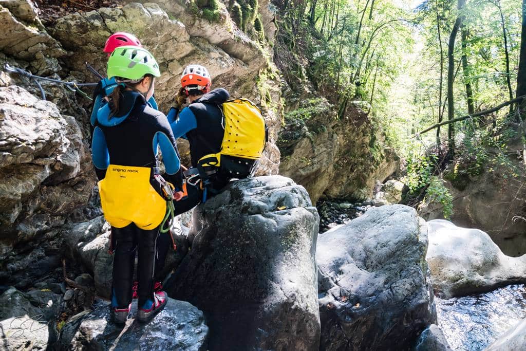 Sortie canyoning offerte en bon cadeau au canyon d'Angon près d'Annecy